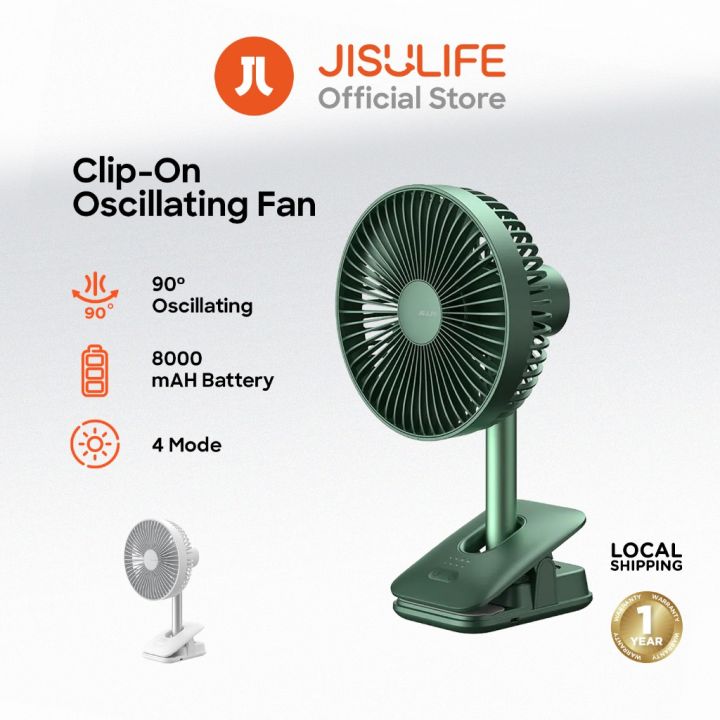JISULIFE Clip On Oscillating Fan / FA13R Clip Desk Fan Lazada