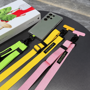INVADER Double Buckle Mobile Phone Lanyard Sturdy Design Long Crossbody Cross-Body Phone Case Rope Material Halterneck Style Phone Hanging Chain Outdoor Travel