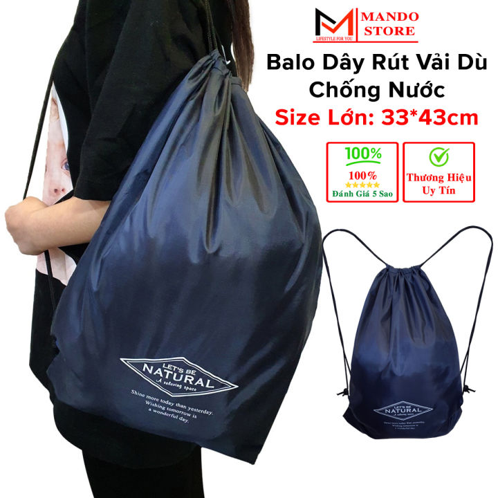 Balo Dây Rút Unisex Đựng Đồ Đa Năng, Túi Gấp, Túi Dây Rút Vải Dù Chống ...