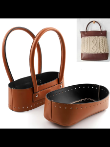 Handmade Bag Making Set PU Leather Bag Handle All-matching Bag Bottom Women Making Bag Accessories for Knitting