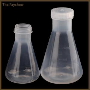 [The Fayshow] 50ml đến 1000ml phòng thí nghiệm nhựa erlenmeyer Flask hình nón container chai với nắp vặn cho phòng thí nghiệm thí nghiệm