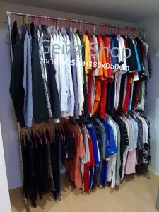 จัดส่งฟรี ราวตากผ้า ทำจากเหล็กทั้งหมด ขนาดW120XH180XD50CM รองรับน้ำหนักได้มากถึง120KGไม่หัก ไม่งอ ไม่แอ่น รับประกันสินค้า1ปี