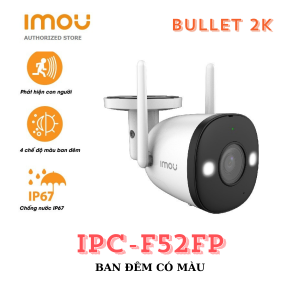 Camera Ngoài Trời IMOU Bullet 2E F52FP 5mpx / F32FP 3mpx Có Mic Thu Âm Đèn Màu Ban Đêm Chống Nước IP67