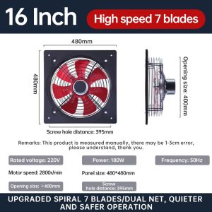 10-16 inch Industrial exhaust fanventilation fan kipas ekzos Fan WallPortable Ventilation Fan Light Duty ForKitchen & Living Room排气扇