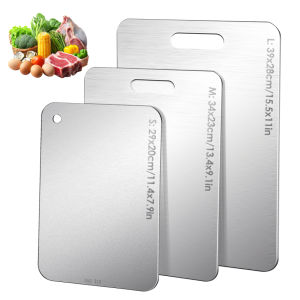 ⭐️【Local Warehouse+COD】⭐3 Piece Chopping Board Set Stainless Steel Cutting Boards For Meat Vegetables Fruit Cutting Boards For The Kitchen