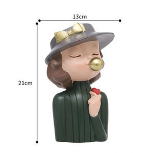 กระถางดอกไม้เรซิ่น ลายลูกคุณหนู ขนาดประมาณ 25cm กระถางต้นไม้ ของแต่งบ้าน แต่งสวน ช่อดอกไม้ กระถางแต่งบ้าน