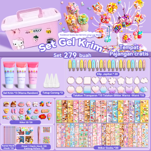 Jojotoy (Hadiah gratis)1004pcs DIY Gantungan Kunci Guka Set Akrilik DIY Keychain Set Kartu Stiker luca Kotak Guka Cream Gum Kartun Mainan