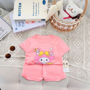 Bộ Cộc Tay Thun Lạnh Cho Bé 5 Màu Họa Tiết Hoạt Hình Đáng Yêu Đồ Bộ Mùa Hè Cho Bé (6-16kg)