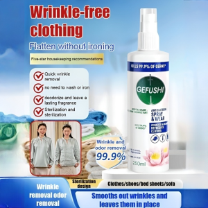 Clothes Wrinkle Removal Spray/Ironing-Free Wrinkle Removal Magic Tool/Wash-Free Deodorizing and Odor-Removing Sterilizing Spray衣物除皱去味喷雾