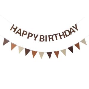 Felt Birthday Banner Digital Happy Birthday Party Decor Wool Ball Hanging National Flag Pulling Childrens Birthday Supplies