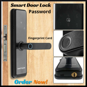 TERLARIS PENGIRIMAN CEPAT COD SEEWO Smart Door Lock Bluetooth Password Fingerprint Card TTLock/SMART door lock pintu rumah kantor gedung multifungsi card aluminium sensor sidik jari kode kunci/kunci rumah 1 set keamanan tingkat tinggi canggih murah mudah