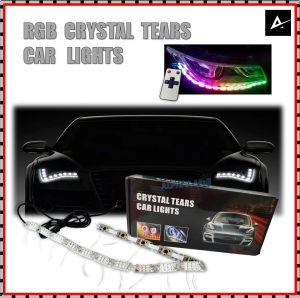 RGB Crystal Tears Car LightsSignal Daytime Running Light (2pcs)