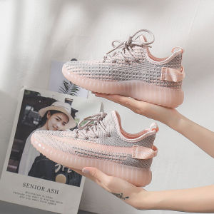 Womens Sports Shoes Summer New Breathable Wild Flying Woven Womens Shoes Ins Korean Version of Casual Sports Shoes Women