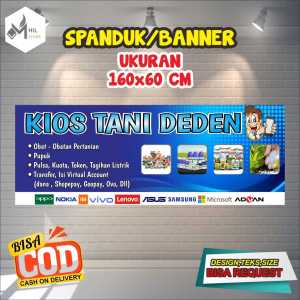 Spanduk Banner Size 160x60cm KIOS TANI Free Custom Design Dan ukuran