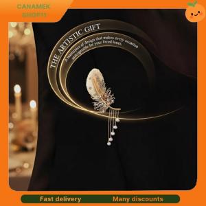 ❣️❣️❣️ Luxury Exquisite Pearl Tassel Gold Feather Brooch For Women Girls Elegant Temperament Brooch Fine Jewelry Accessories Gifts