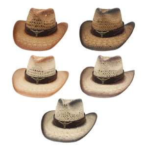 Western Styles Breathable Straw Cowboy Hats For Outdoor Sports Music Festivals Lightweight Cap Practical Friendly Design