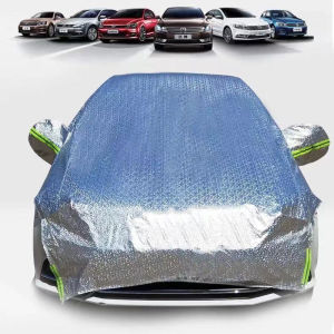 【2024New】Half Car Cover Sedan Waterproof Sun UV Rain Dust Resistant Protection Suitable for Hatchback SUV Sedan car sunshade half cover convenient half car clothing aluminum film sunshade heat shield cool cover