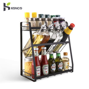Giá Để Gia Vị 3 Tầng Konco Bằng Sắt Dùng Cho Nhà Bếp