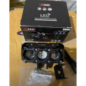 LAMPU TEMBAK SQL 3MATA LED SENJA PLUS KIPAS FOGLAMP MOBIL/MOTOR BAHAN ALUMUNIUM
