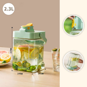 Vision 2.3L/3.5L Cold Kettle with Faucet Refrigerator Water Tank Drink Dispenser Portable Beverage Juice Drinkware Container
