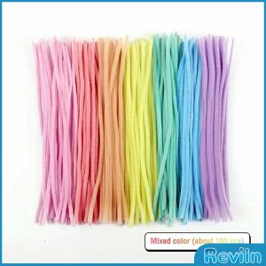 Reviln ลวดกำมะหยี่ DIY ยาว 30 cm หนา 6mm ทำงานฝีมือ Chenille Stems