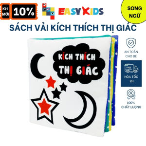 Sách Vải Sơ Sinh Kích Thích Thị Giác 12x12cm Chủ Đề Kích Thích Thị Giác
