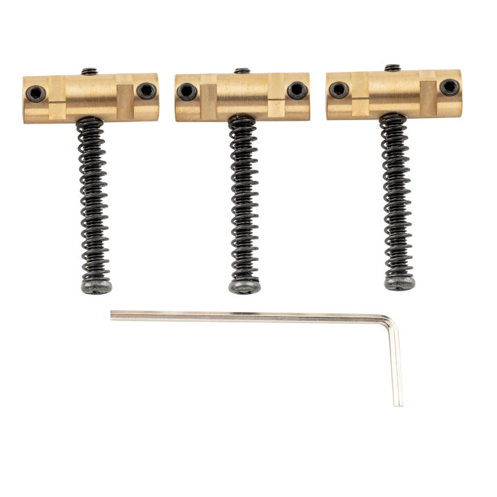 6 Pontets En Laiton Pour Guitare Strat/Tele - Largeur 10,8 Mm, Vis Inox Réglables, Style Moderne