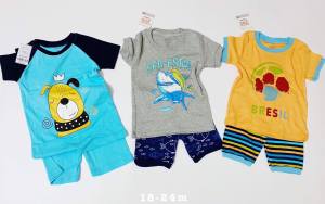 Đồ bộ bé trai chất cotton borip xuất dư size nhí ngắn tay 8-20kg