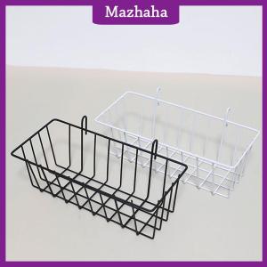 Mazhaha Metal Decorative Storage Basket DIY Iron Grid Flower Pot Hanging Shelf Wall Art Mounted Frame Mesh Display Rack Home Decoration