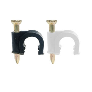 กิ๊บตอกสายแลน กิ๊บตะปูพลาสติก สาย RG6 และ สายไฟเบอร์ สีขาว สีดำ kip lan