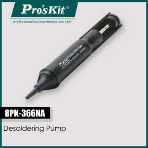 Proskit 8PK-366NA Desoldering Pump - High Suction Anti-Static Double O-ring Design (ProsKit)