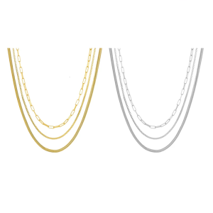 Stylish Layer Necklace Modern Women Necklace Elegant Statement Jewellery Stainless Steel Texture for Fashion Lover