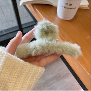 ALENADAY - Jepit Rambut Jedai Korea Bulu Halus Warna Soft Aksesoris Fashion Wanita Cantik JPT12