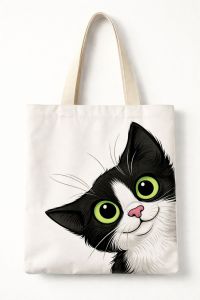 Snoopy Inspired Canvas Tote Bag Premium Eco-Friendly Reusable Shoulder Bag Cute Cartoon Character Print Large Capacity Shopping Bag Casual Everyday Tote for Women Men Students Travel School Work Gift Bag Fashion Tote