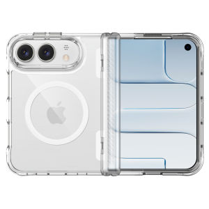 Crystal Clear Hard Case for iPhone Duo Integrated Full Hinge Protection Airbag Shockproof Anti-Yellow Slim Cover