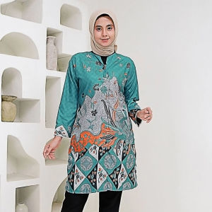 TUNIK BATIK WANITA ATASAN BAHAN HALUS DRESS CANTIK MOTIF MENARIK