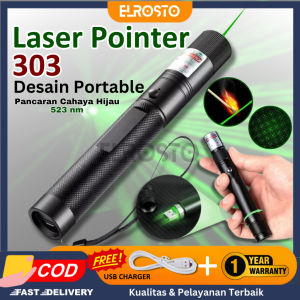 ELROSTO Laser Pointer 303 Hijau Fokus Jarak Jauh Senter Laser Outdoor