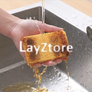 LayZstore 3pcs High-Quality Non-Scratch Cellulose Kitchen Sponge for Efficient Cleaning - Absorbent Durable Eco-Friendly Easy to Rinse Suitable for Kitchen Use