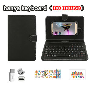 3 In1 Ponsel Keyboard Mouse Set Kabel Tipe-C Micro USB Kulit Cover Stand Holder untuk Bermain Game Huawei Xiaomi Vivo Oppo