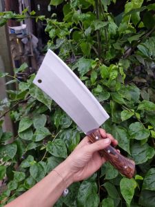 Dao Chặt Thái Lọc Xương Thịt Siêu Sắc Bén Chất Liệu Thép Không Rỉ Cán Gỗ Tự Nhiên Chắc Chắn