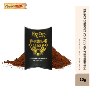 EXOTICA KOPI LUWAK – KOPI ARABICA KISAR CAMPURAN PREMIUM (10G PEK INDIVIDU) | Exotica Kopi Luwak Civet Coffee Premium Blend Arabica Ground Coffee Envelope (10G)