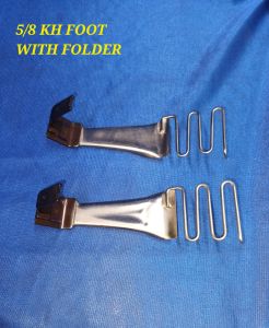KH Foot with Folder for Double Needle Sewing Machine (Size: 3/16 1/4 5/16 3/8 1/2 5/8 3/4 7/8 1")
