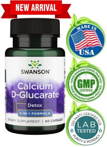 ✅ Calcium D Glucarate 2 in 1 Premium Formula for Detox Cellular + Liver + Digestive Health Energy Levels Metabolism Immunity Healthy Cell Division Improved Microbiome Anti-Inflammation Anti-Oxidant Mood Wellbeing by Swanson USA