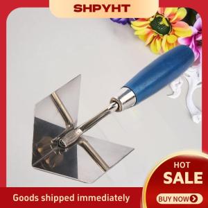 SHPYHT 1 cái 8x6cm bên ngoài Bên trong góc dao thép không gỉ góc trowel cho vách thạch cao gyprock thạch cao tường góc công cụ