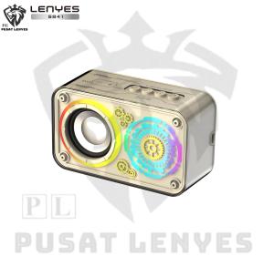 S841 - Speaker LENYES S-841 10W Mini Transparan Wireless Speaker Bluetooth 5.3 Transparant RGB LED Light TWS Portable