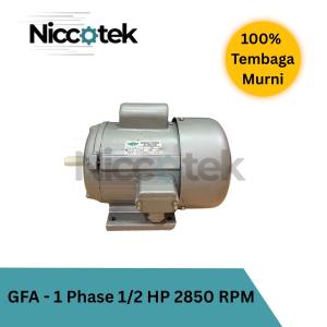 GFA Ultimate Dinamo 1 Phase 1/2 HP 2850 RPM 0.37 KW 220V Elektro Motor Penggerak Mesin