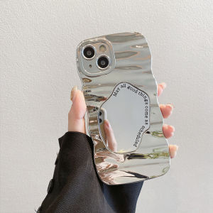 DEAMOR Case Vivo Y12 Y12S Y15 Y17 Y20 Y20S Y21 Y21S Y21T Y27 5G Y27S Y30 Y30i Y33S Y33T Y36 Y50 Casing Luxury Electroplated Wavy Mirror inclusive Fall Protection