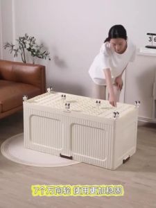 [CozyNest ]Installation-Free Foldable Storage Cabinet Multi-Layer Plastic  Multifunctional Household Bedroom Living Room Sundries Locker Removable