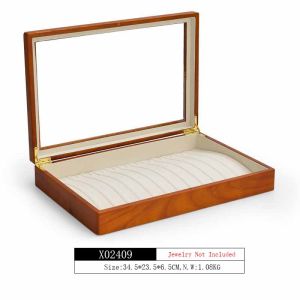 Oirlv Wooden Jewelry Ring Earrings Bracelet Watch Necklace Storage Case Jewelry Organizer Gold Jade Diamond Display Box X024