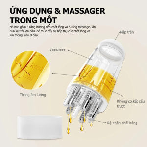 Lược Đi Tinh Chất Da Đầu 10 Đầu Bi 6ml | Lược Thoa Serum Tóc Massage Chân Tóc Gọn Nhẹ Tiện Dụng